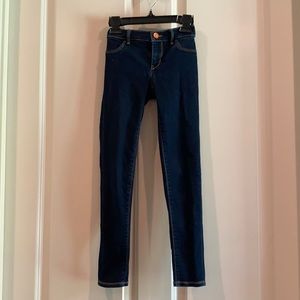 Dark blue, rock star jeggings, size 8Y